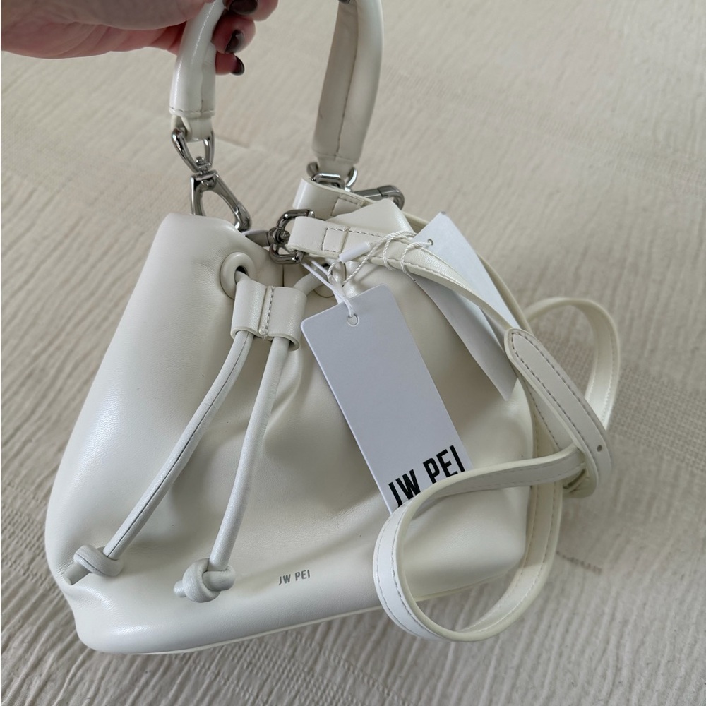 JW PEI White Bucket Bag